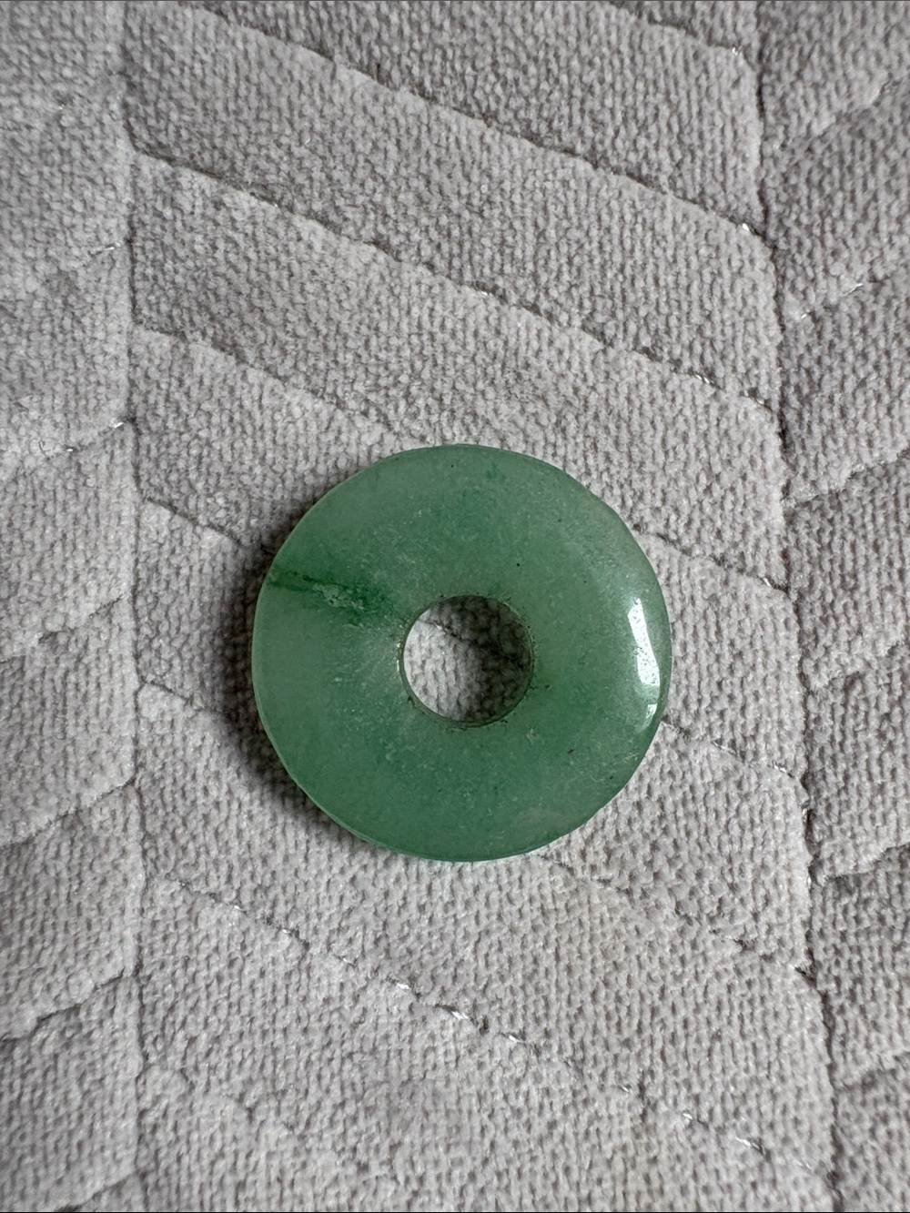 Green Jade Donut Pendant